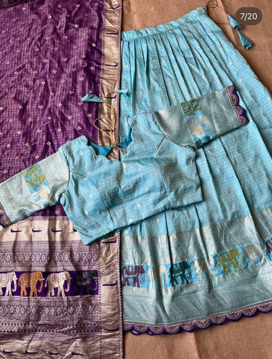 Elephant Checks Lehenga