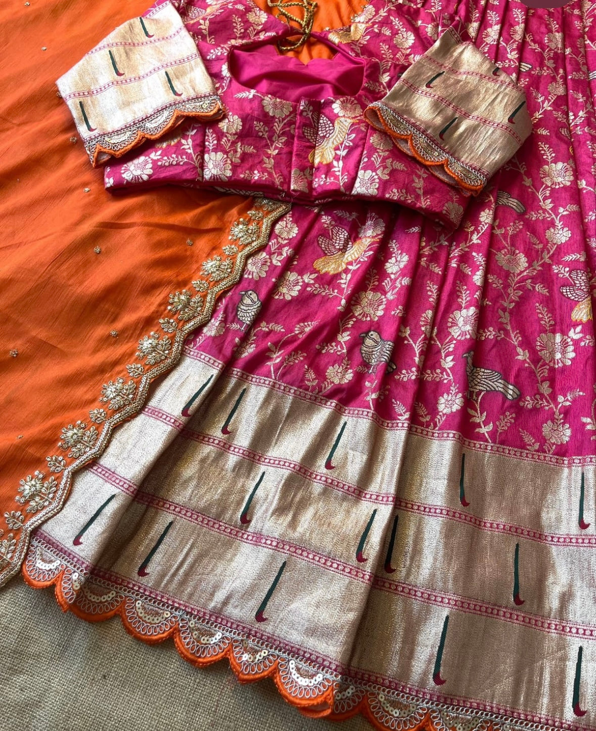 Paithani Lehenga Fully stitched