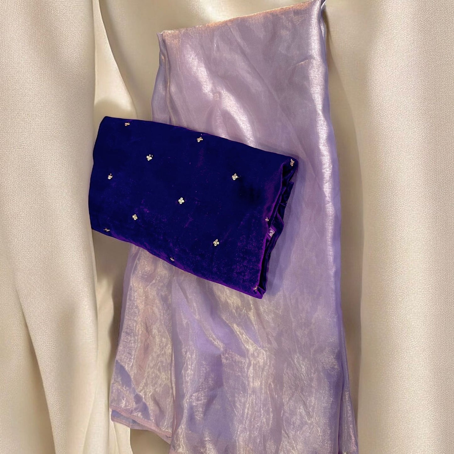 Space Silk Purple Saree