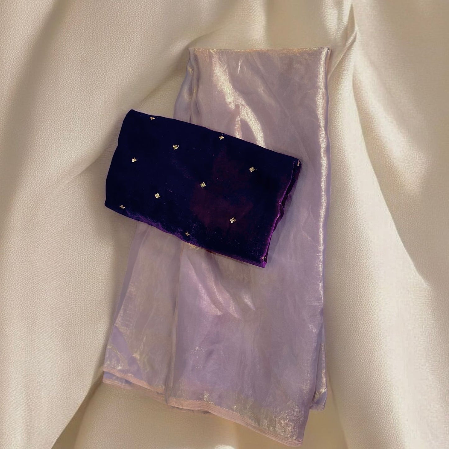 Space Silk Purple Saree