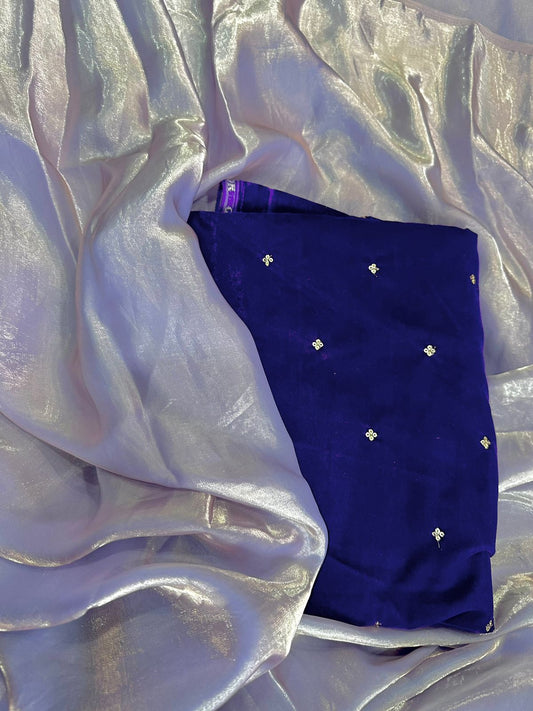 Space Silk Purple Saree