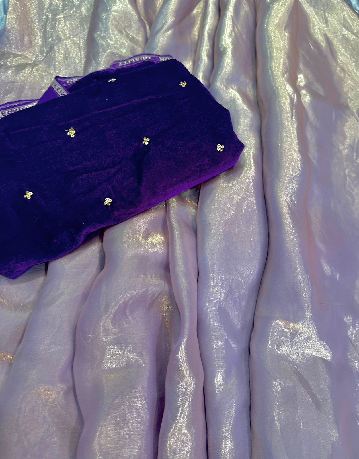 Space Silk Purple Saree