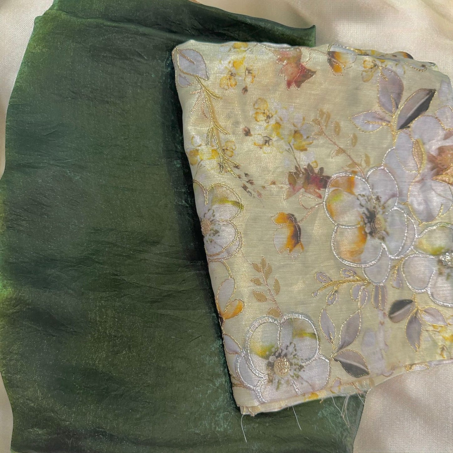 Green Space Silk Saree